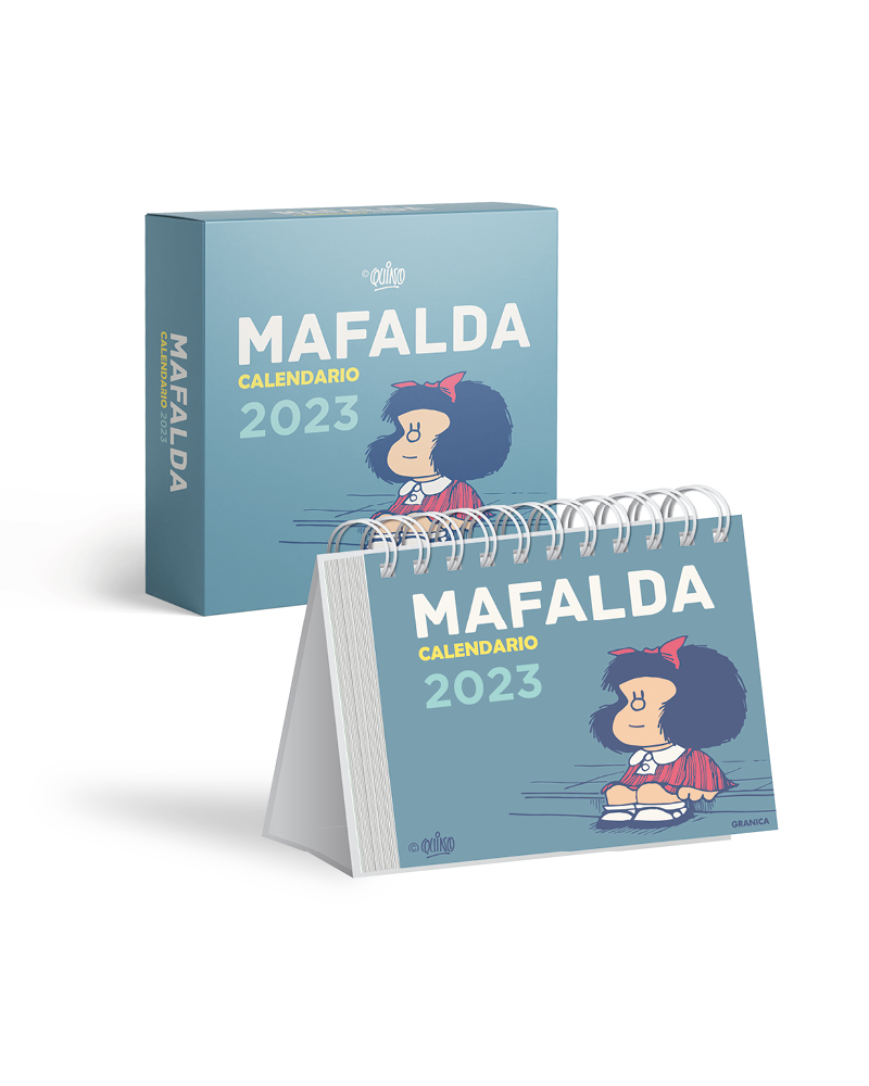 Mafalda 2023, Calendario Caja Azul Claro